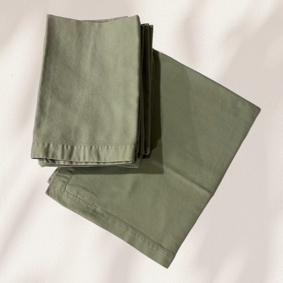 Pottery Barn Kitchen Pottery Barn Cotton Sage Green Dinner Napkins